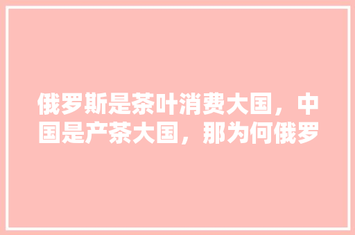 俄罗斯是茶叶消费大国，中国是产茶大国，那为何俄罗斯从中国进口的茶叶量很少，永德特色美食