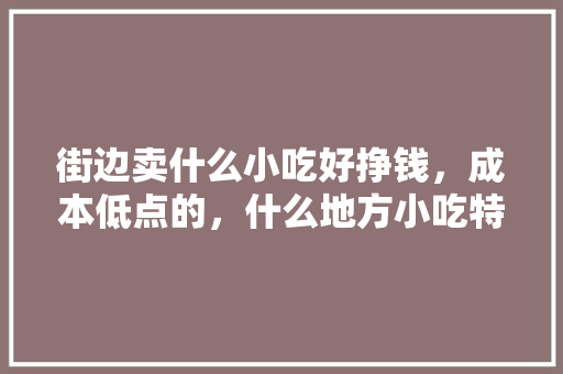 街边卖什么小吃好挣钱，成本低点的，什么地方小吃特色多