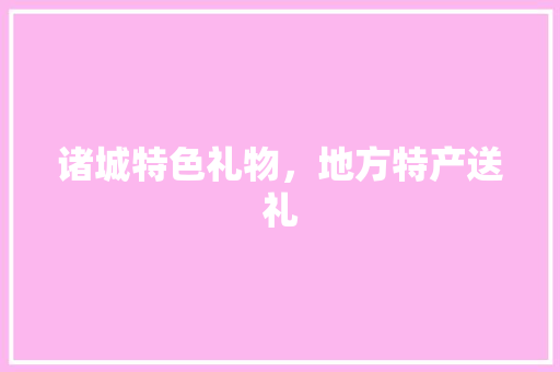 诸城特色礼物，地方特产送礼 诸城特色礼物，地方特产送礼 家居窍门