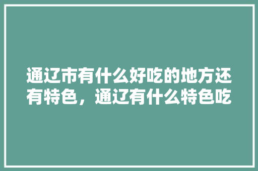 通辽市有什么好吃的地方还有特色，通辽有什么特色吃的