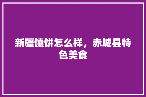 新疆馕饼怎么样，赤城县特色美食 新疆馕饼怎么样，赤城县特色美食 健康建议