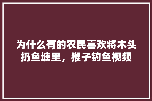 为什么有的农民喜欢将木头扔鱼塘里，猴子钓鱼视频 为什么有的农民喜欢将木头扔鱼塘里，猴子钓鱼视频 生活指南