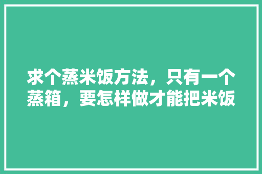 求个蒸米饭方法，只有一个蒸箱，要怎样做才能把米饭做的好吃，祥细啊，各地特色米饭 求个蒸米饭方法，只有一个蒸箱，要怎样做才能把米饭做的好吃，祥细啊，各地特色米饭 家居窍门