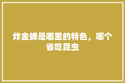 炸金蝉是哪里的特色，哪个省吃昆虫 炸金蝉是哪里的特色，哪个省吃昆虫 美食推荐
