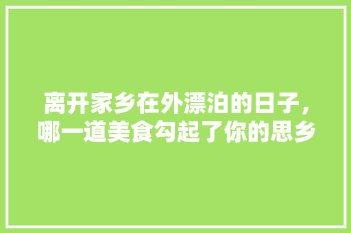 离开家乡在外漂泊的日子，哪一道美食勾起了你的思乡之情，乡愁 美食 离开家乡在外漂泊的日子，哪一道美食勾起了你的思乡之情，乡愁 美食 旅行资讯