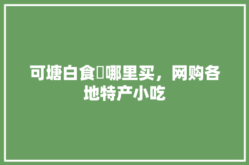 可塘白食粿哪里买，网购各地特产小吃