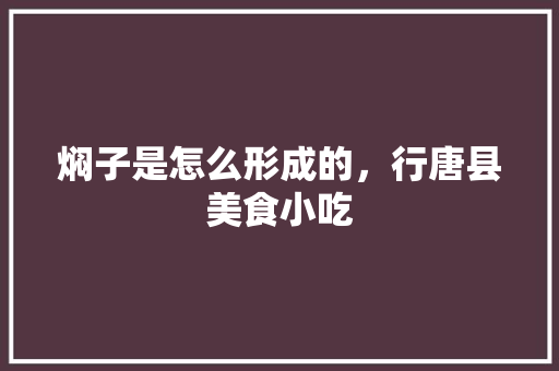 焖子是怎么形成的，行唐县美食小吃