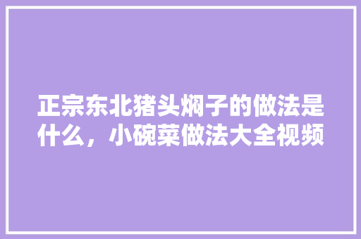 正宗东北猪头焖子的做法是什么，小碗菜做法大全视频
