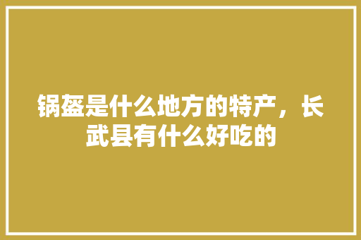 锅盔是什么地方的特产，长武县有什么好吃的 旅行资讯