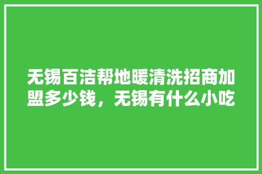 无锡百洁帮地暖清洗招商加盟多少钱，无锡有什么小吃品牌可以加盟