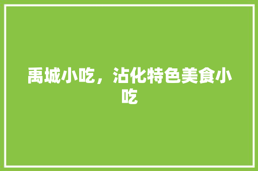 禹城小吃，沾化特色美食小吃