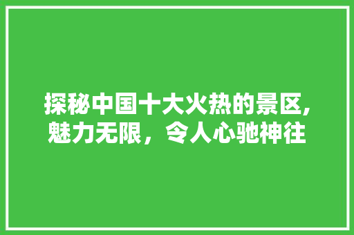 探秘中国十大火热的景区,魅力无限，令人心驰神往 美食推荐