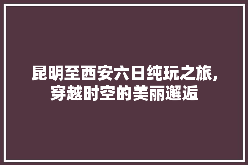 昆明至西安六日纯玩之旅,穿越时空的美丽邂逅 美食推荐