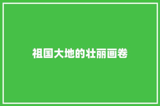 祖国大地的壮丽画卷